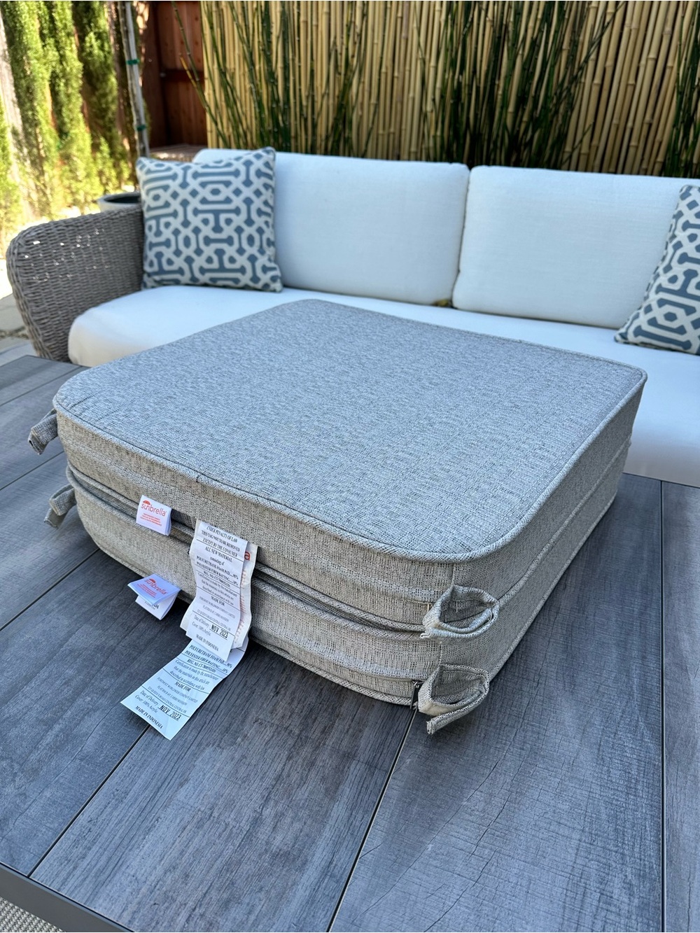 New! Sunbrella outdoor cushions set of 2